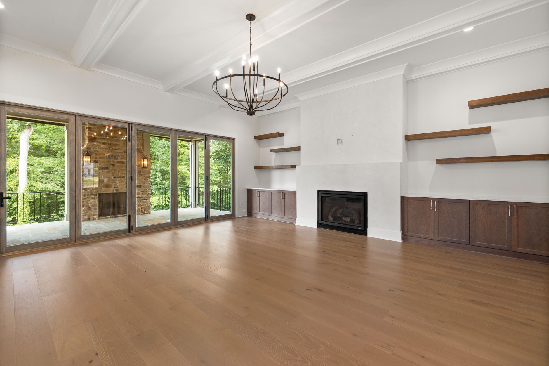 Living — Vintage rugs, soft plaster, and built-ins that buy back every inch.